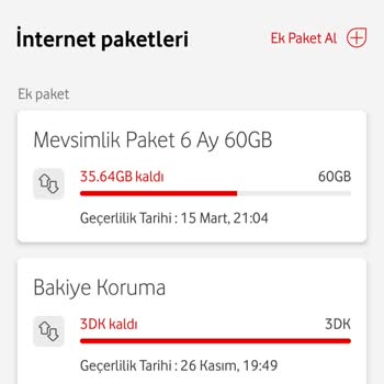 Vodafone Kullanım Tarihi Önde Olan Paketin Sonra Kullanıma Girmesi