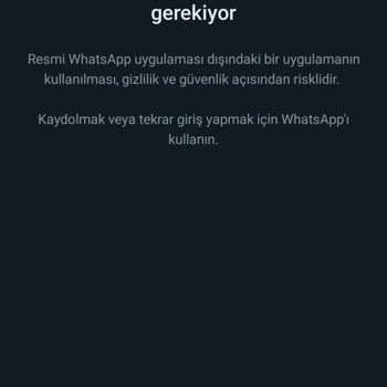 WhatsApp Giriş Sorunu