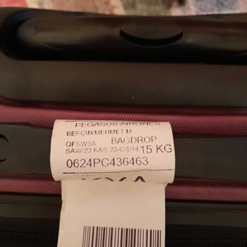 Pegasus'un Büyük Boy Valizimin Tekerleğini Kırması