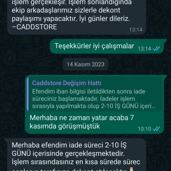 Caddstore Paramı Yatırmıyorlar Cevap Vermiyorlar...