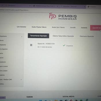 Pembishomewear Sipariş, Ücret Alıp Ürünü Yollamadı
