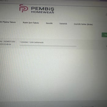 Pembishomewear Sipariş, Ücret Alıp Ürünü Yollamadı