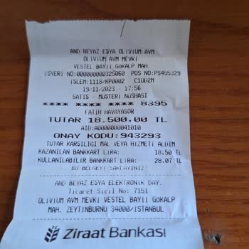 Vestel Verilmeyen 1000 TL Bankkart Puan