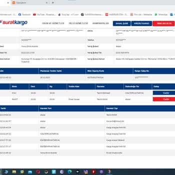 Sürat Kargo'nun Teslim Etmeden Teslim Etmesi
