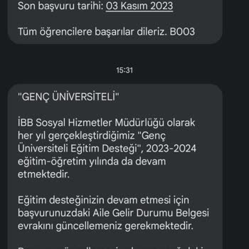 İBB - İstanbul Büyükşehir Belediyesi Burs Başvurusu Hatası