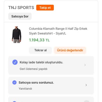 Hepsiburada Beden Değişimi Sorunu