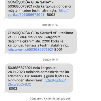 Yurtiçi Kargo Kargo Teslimi Yapılamaması
