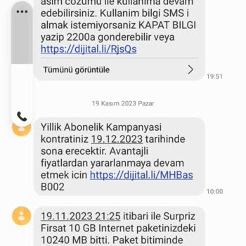 Turkcell İnternet Paket Aşım