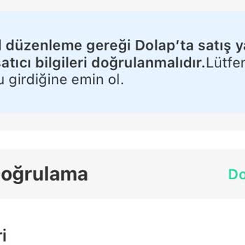 Dolap Satıcı Doğrulama Fatura Ve IBAN Bilgileri Kısmında Hata Veriyor