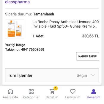 N11 La Roche Posay Güneş Kremi Sahte