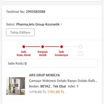 Trendyol Sipariş İptali Mağduriyeti.
