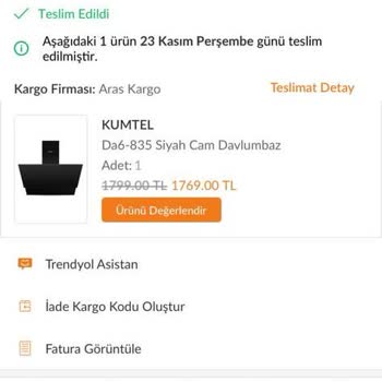 Kumtel Firmasından Aldığım Davlumbazın Kurulumunu Yaptıramıyorum