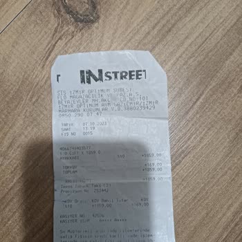 In Street Mağaza Tarafından Paranın İade Edilmemesi