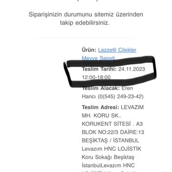Taze Çiçek (tazecicek.com) Sipariş Tarihini Değiştirdiler.