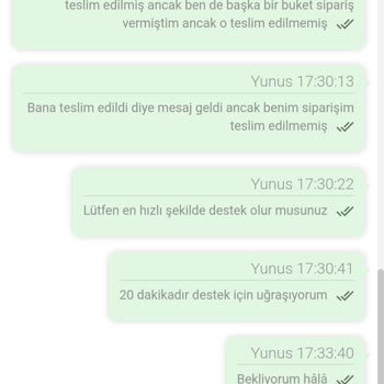 Çiçek Sepeti Siparişimi Teslim Etmedi