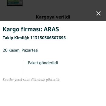 Amazon Karşılığı Olmayan Kargo Takip No