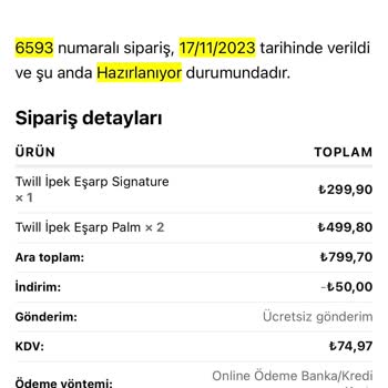 Saint Loui Eksik Ürün Gönderildi