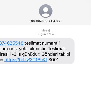 0850 545 46 80 Şüpheli Mesajlar Ve Linkler