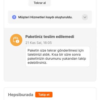 Hepsiburada Teslimat Sorunu Yaşıyorum
