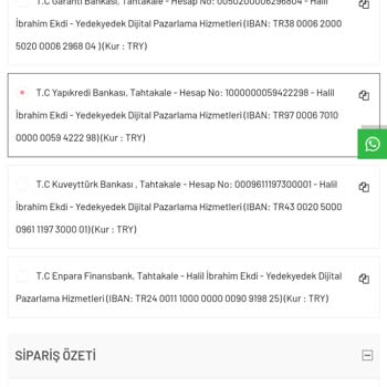 Yedekyedek.com Siparişimle Alakalı Bilgi Yok