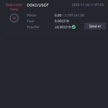 Binance Stop Limit Saçmalığı