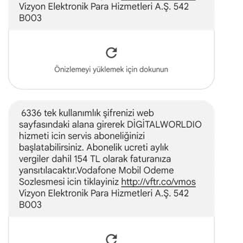 Vizyon Elektronik Para Yanıltıcı Üyelik ve Fazla Fatura Sorunu
