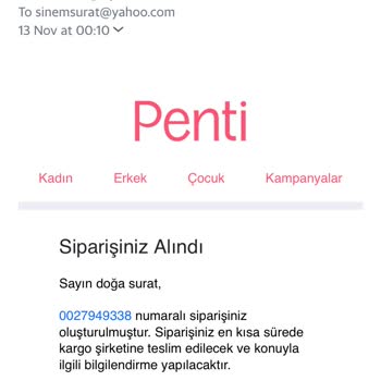 Penti Online Ürünleri Kargolamıyor