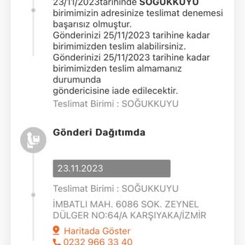 MNG Kargo Soğukkuyu Şube Kargomu Teslim Etmedi