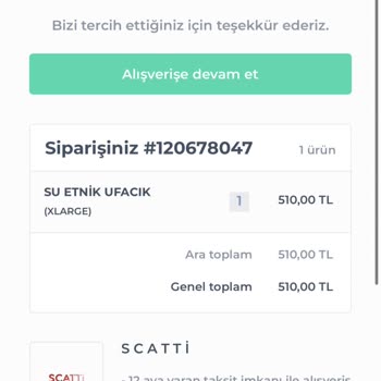 Scatti Yanlış Sipariş Ve Değişim Talebine Cevap Vermeme