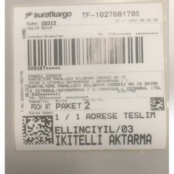 Sürat Kargo İçinden Bazı Şeyler Alınmış Şekilde Teslim Edilen Kargo!