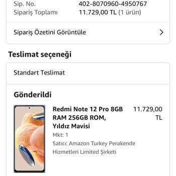 Amazon Sebepsiz Yere İptal Edilen Sipariş