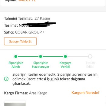 Aras Kargo Aras Kırklareli Merkez Şubesi Eve Gelmemek Adına Her Şeyi Yapıyor