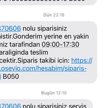 Osevio.com Belirtilen Saat Aralığında Teslim Edilmeyen Ürün