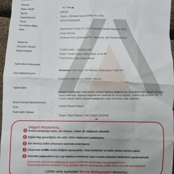 Xiaomi Mi Robot Vacuum Mop Pro2 Garanti Sorunu
