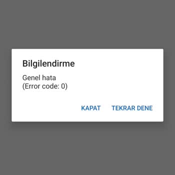 Sahibinden Error Code Hatası
