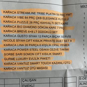 Karaca Züccaciye Aldığım Ürünü Teslim Etmiyorlar