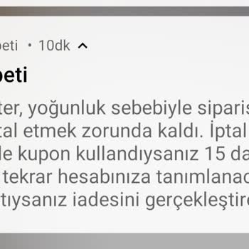 Yemeksepeti Sürekli Sipariş İptali