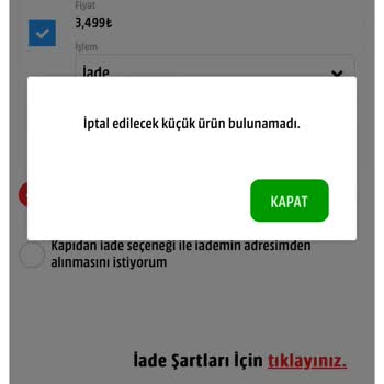 Media Markt İade Kodu Vermiyor