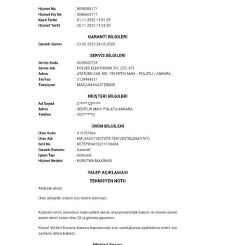 Vestel Marka Çamaşır Kurutma Makinesi