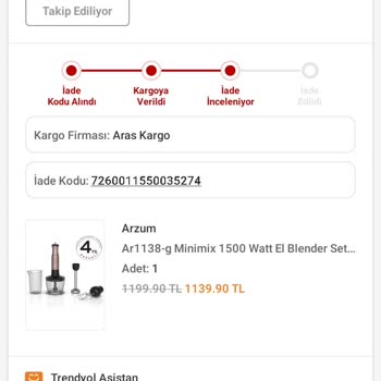 Trendyol Ürün Arızası Bozuk