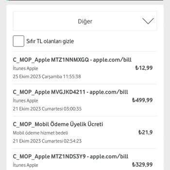 Vodafone Pay Ödeme Sistemi İle Bilgim Dışında Ödeme Alınması