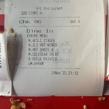 KFC Ürünler Çok Kötü