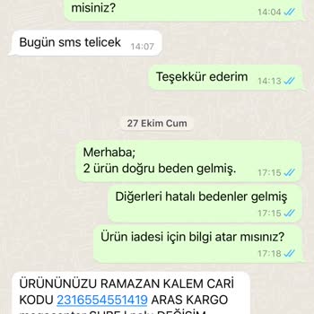 Ferel Moda Ücret İadesi