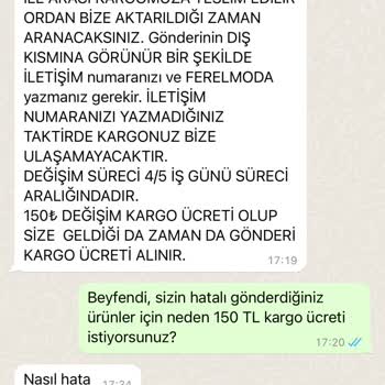 Ferel Moda Ücret İadesi