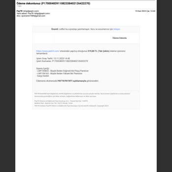 Patırtı Zamanında Kargoya Verilmemesi