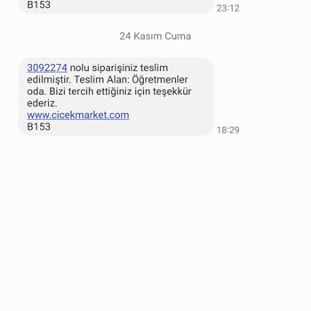 Çiçek Market Teslim Edildi Diye Mesaj Gelen Fakat Teslim Edilmeyen Ürün