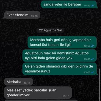 Enza Home Hatalı Gelen Parça