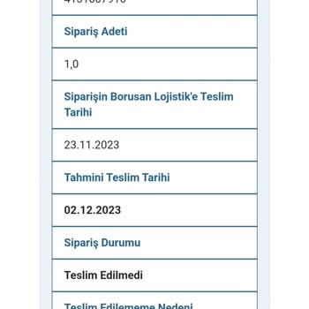 Borusan Lojistik Kargo Teslim Etmeme