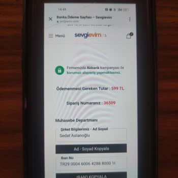 Sevgievim Ödeme Yapıldı, Ürün Gönderilmedi!