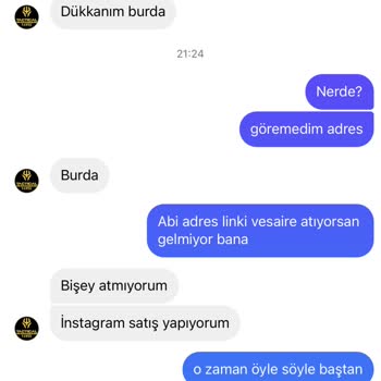 Yavuz.tactical (Instagram) Sosyal Medyada Satış Yapan Mağazanın İletişim Sorunu